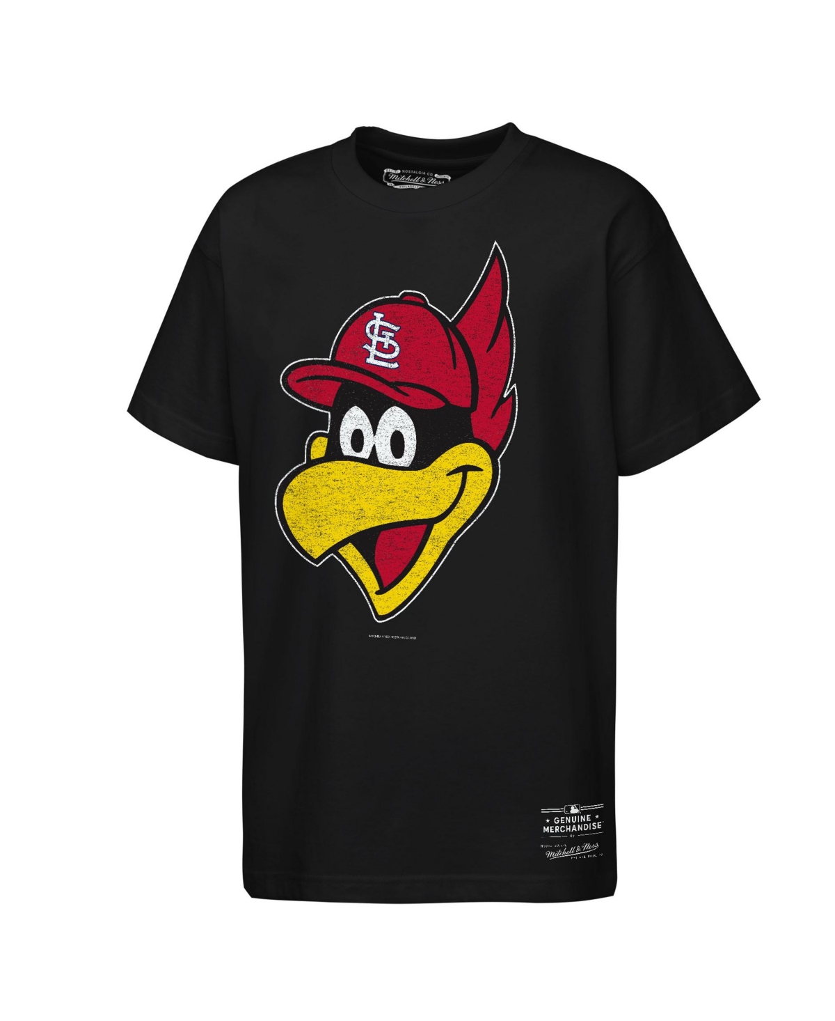 Mitchell & Ness Boys' 4-20 and Girls' 4-16 St. Louis Cardinals Big Face Mascot Screen Print Graphic Crewneck T-Shirt