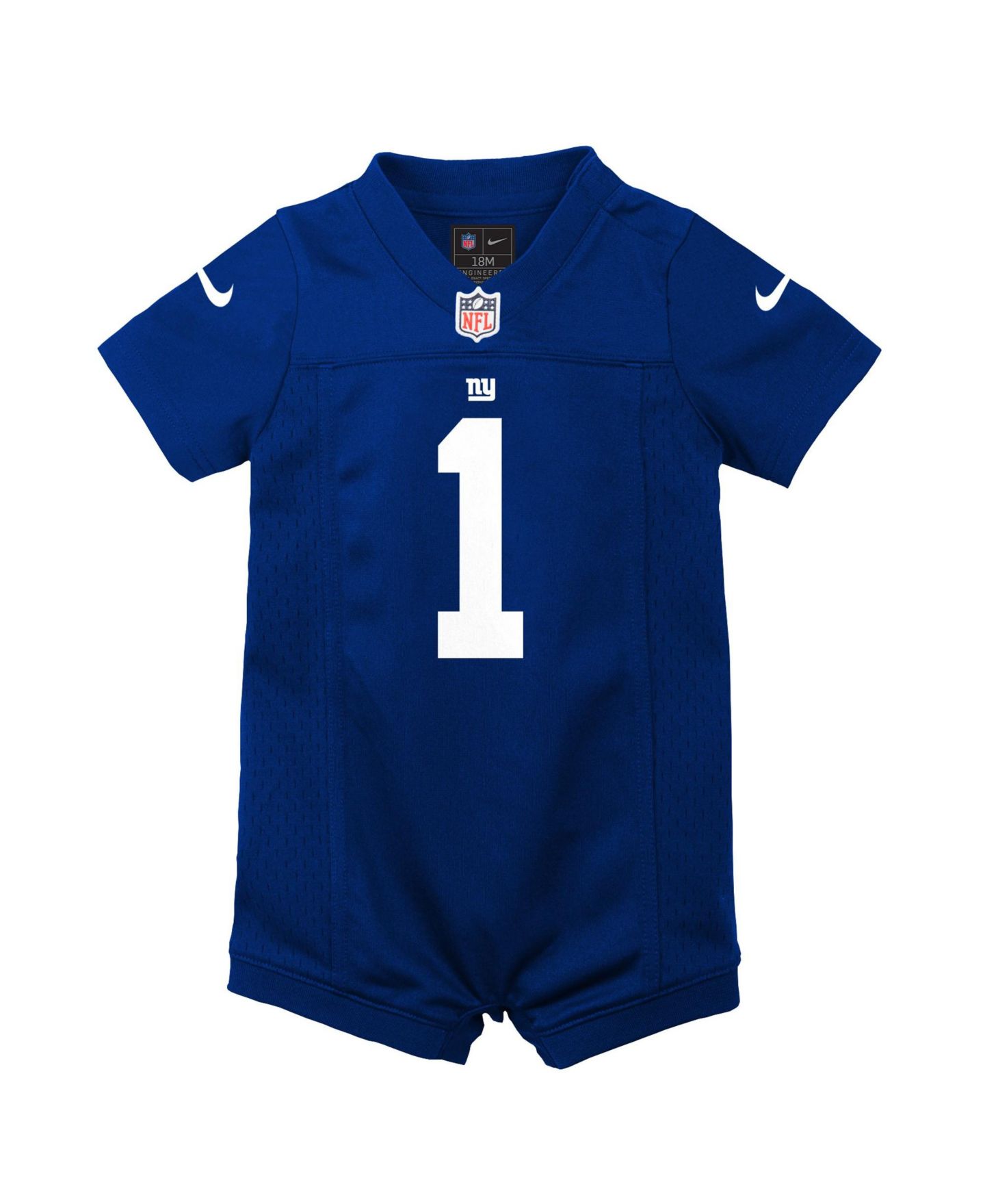 Комбинезон Nike New York Giants Malik Nabers Short-Sleeve V-Neck для малышей — фото 3