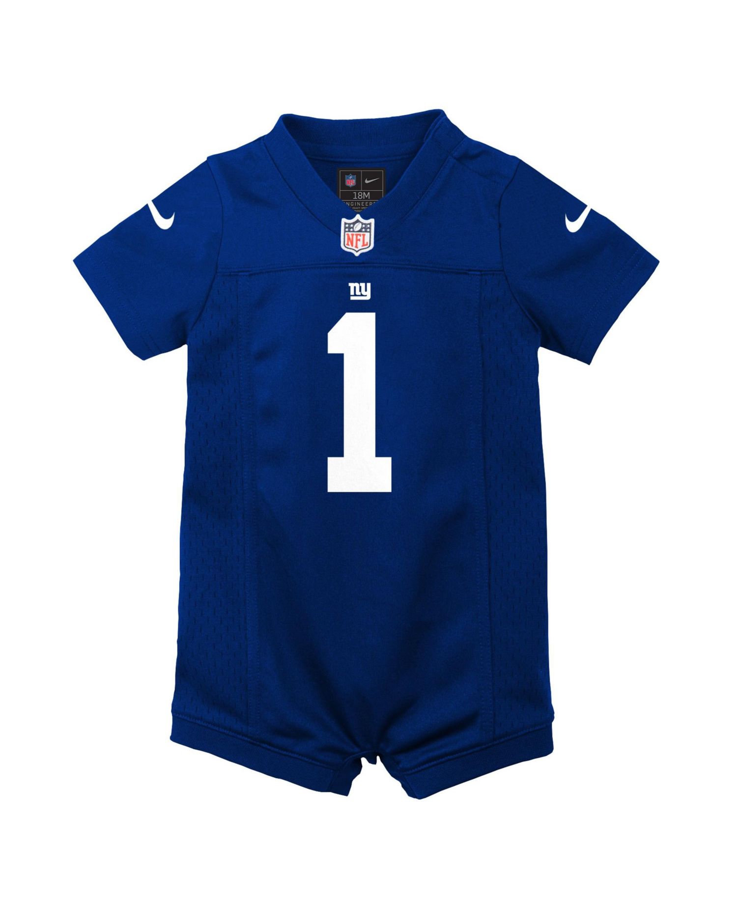 Baby Boys and Girls' New York Giants Malik Nabers Short-Sleeve V-Neck Romper