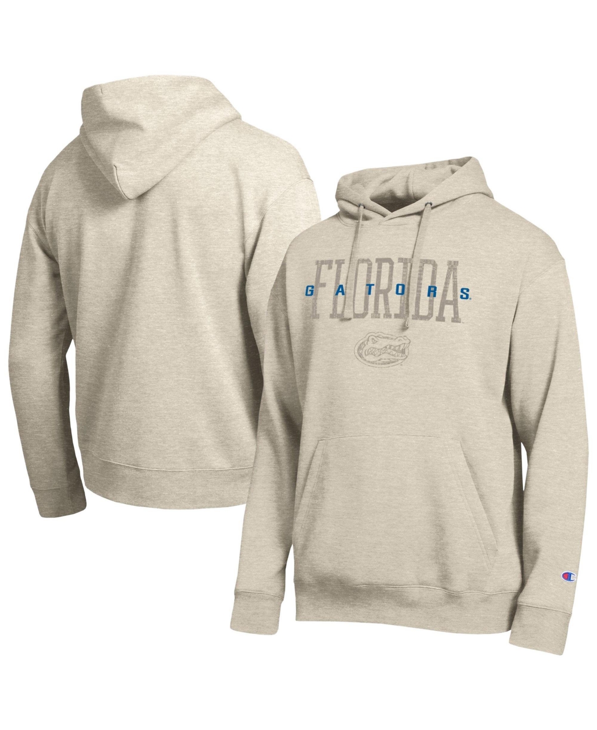 Champion Men's Florida Gators All-Star Neutral Stack Fleece-Lined Relaxed-Fit Pullover Hoodie - Oatmeal