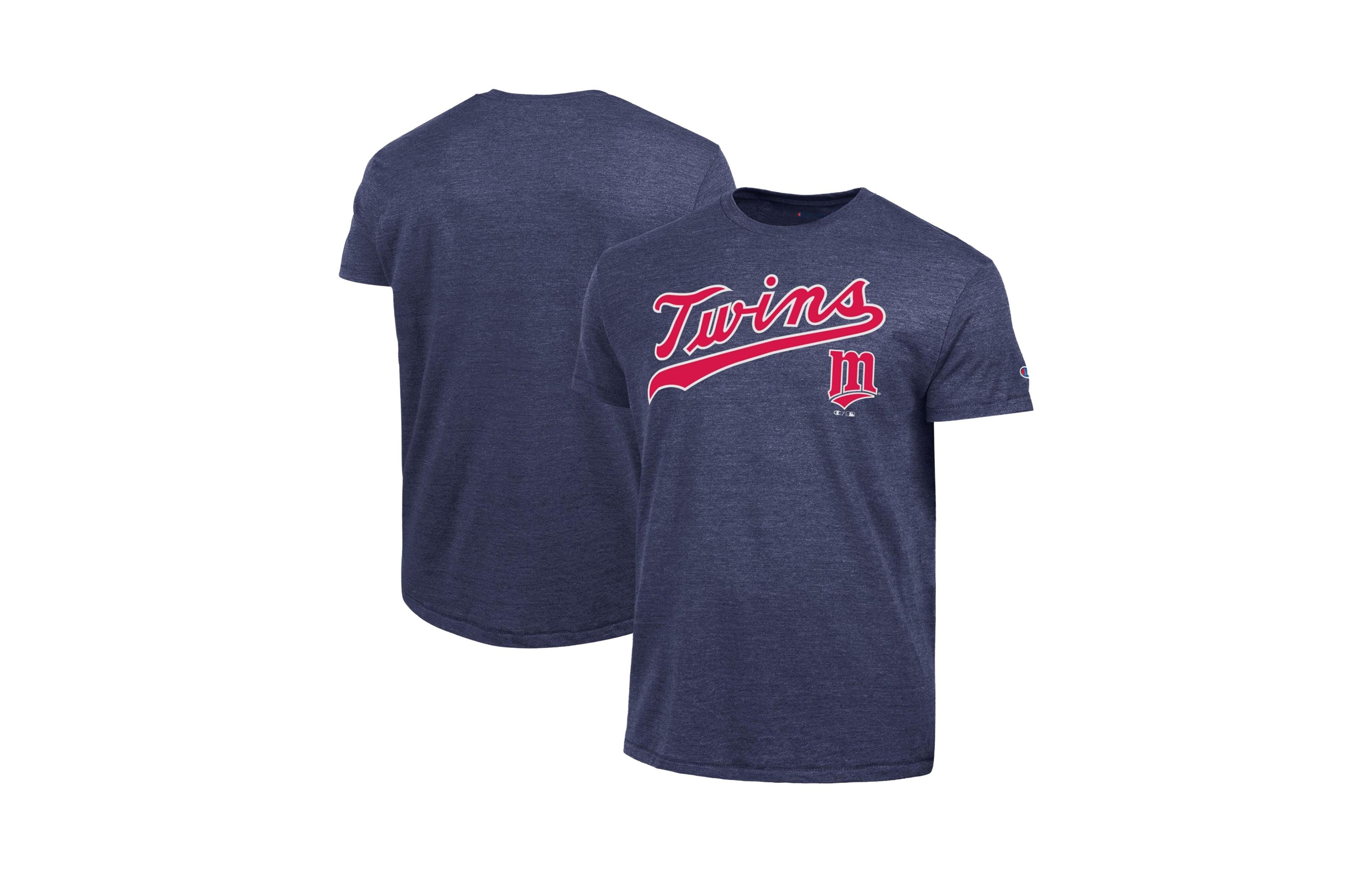 Champion Men's Minnesota Twins Cooperstown Tri-Blend Crewneck T-Shirt