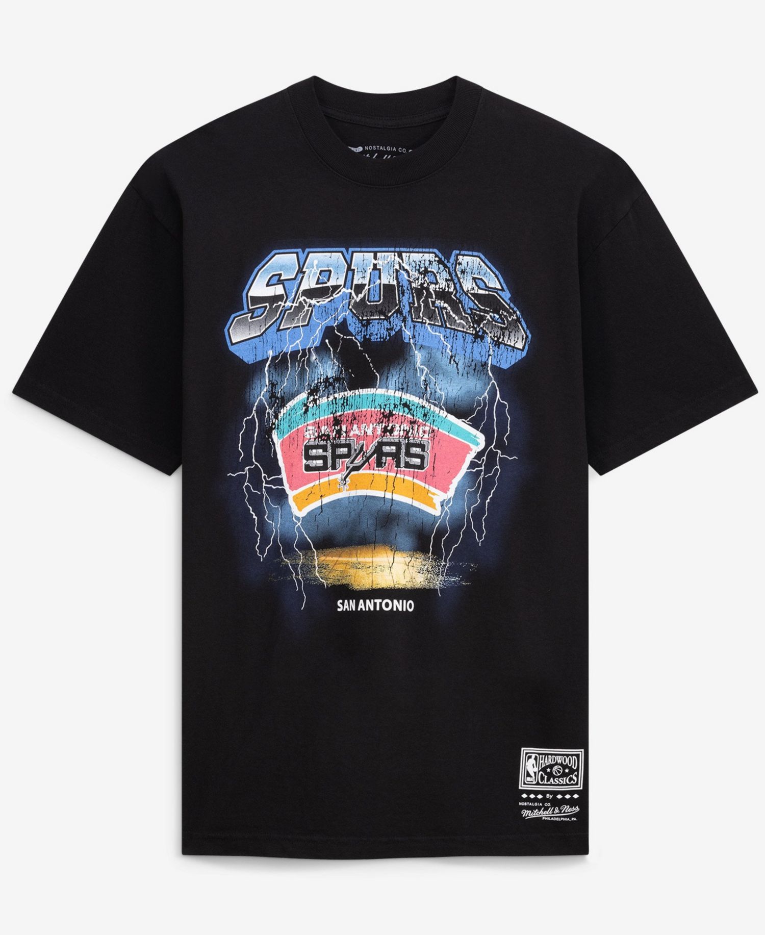 Men's Black San Antonio Spurs Lightning T-Shirt