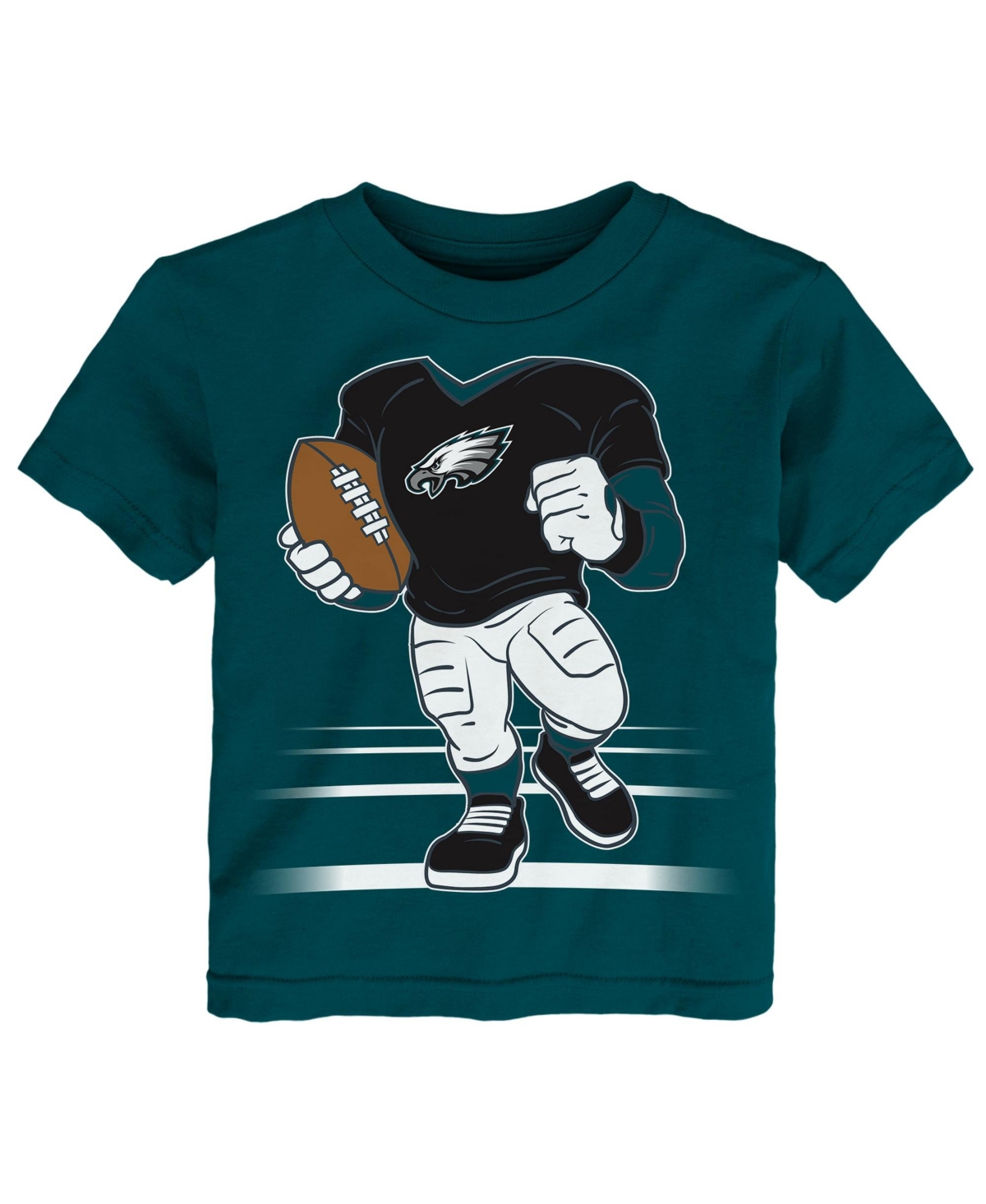 Outerstuff Toddler Boys' 2T-5T Philadelphia Eagles Game Fit Screen Print Graphics T-Shirt - Midnight Green