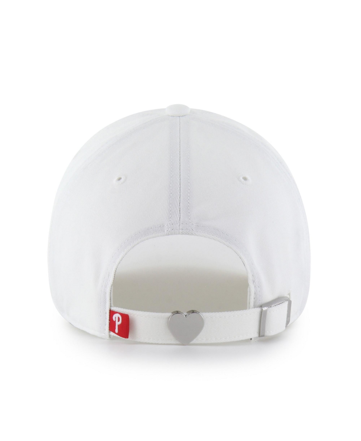 '47 Brand Women's White Philadelphia Phillies Trendy Script Clean Up Adjustable Hat