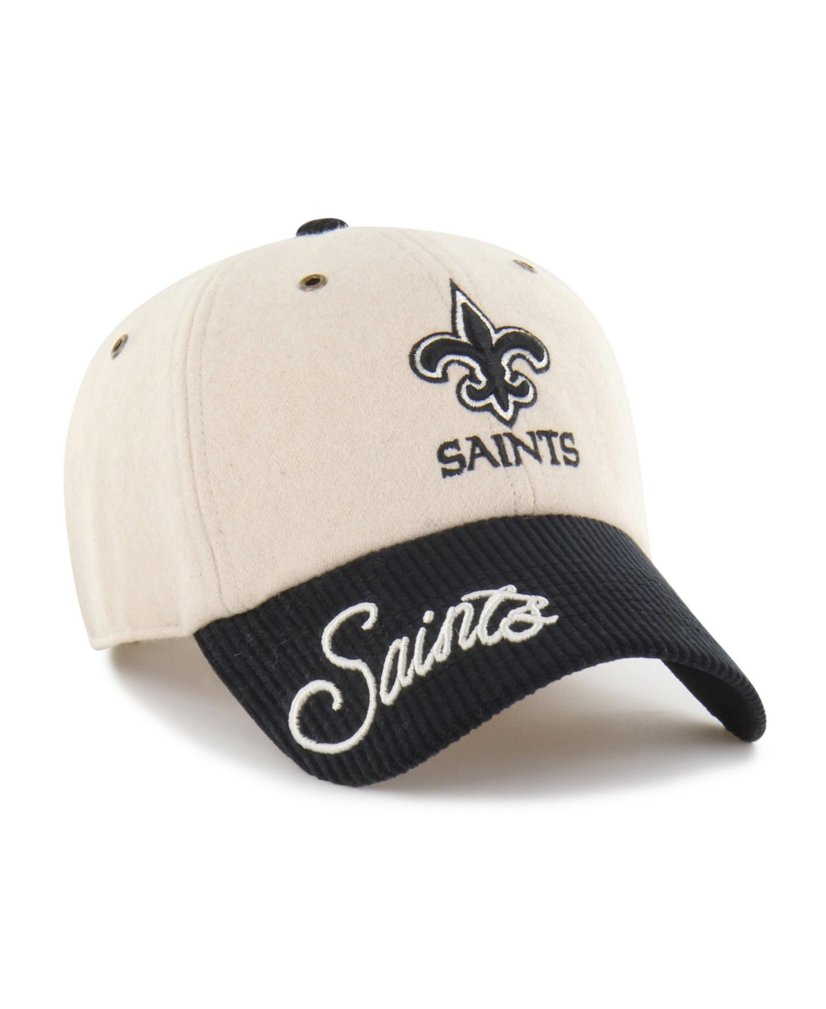 '47 Brand Women's Natural/Black New Orleans Saints Rope Script Clean Up Adjustable Hat