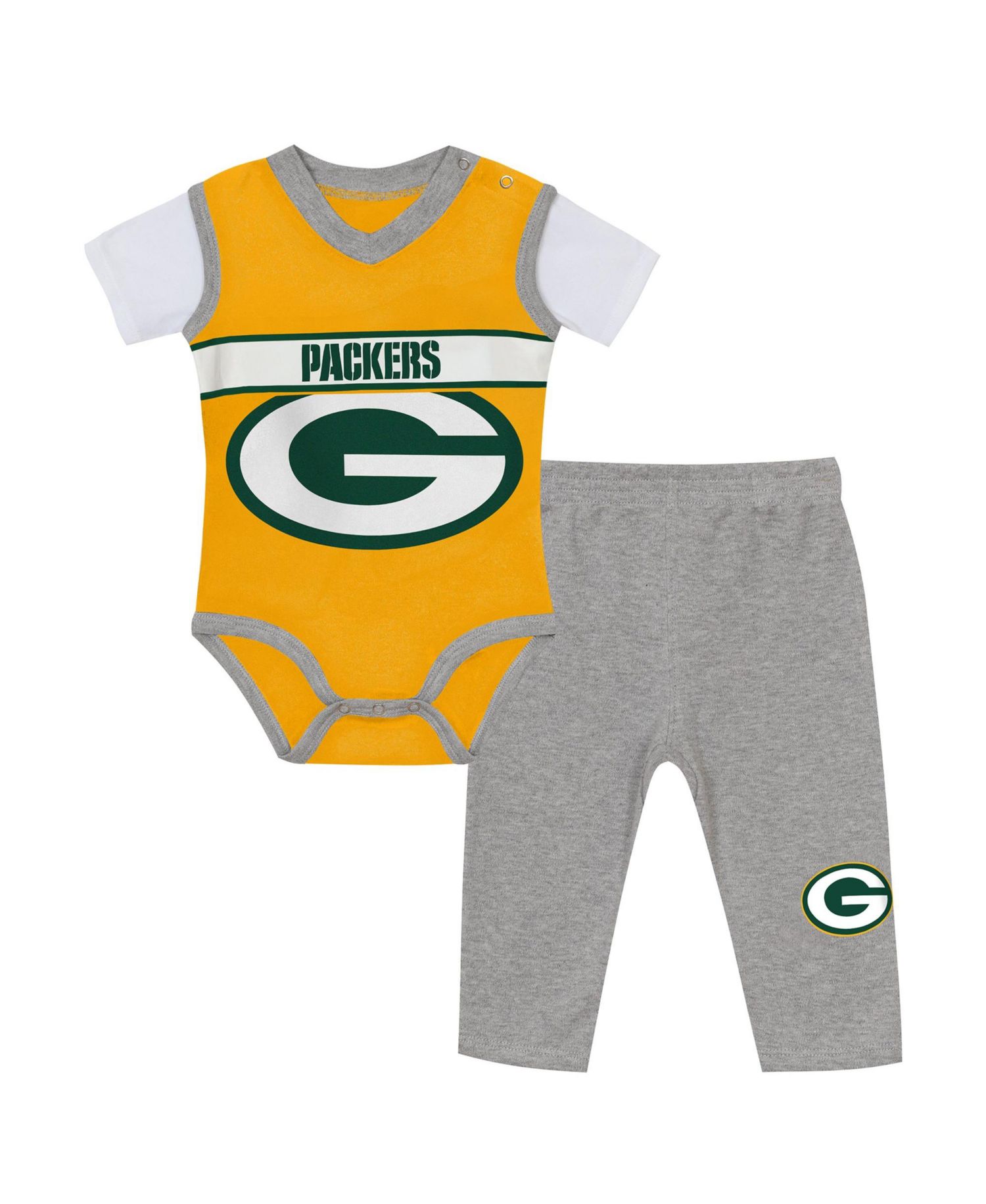 Baby Boys' Green Bay Packers Jersey Short-Sleeve Cotton Bodysuit and Pants Set