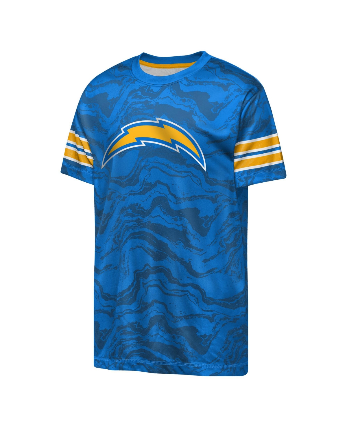 Outerstuff Boys' and Girls' Los Angeles Chargers Slant Route Crewneck T-Shirt