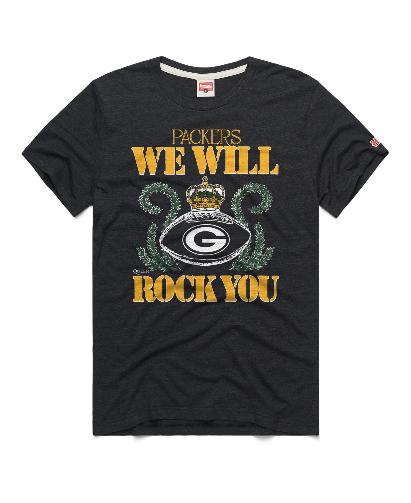 Футболка Homage Green Bay Packers Schedule Queen Tri-Blend — фото 3