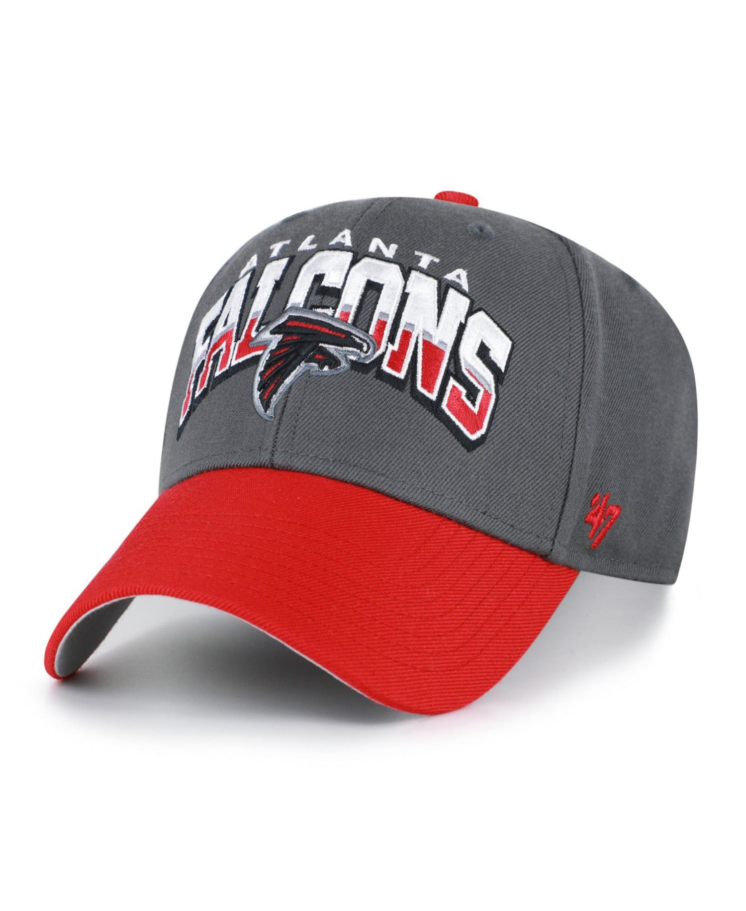 Men's Charcoal Atlanta Falcons Split Block MVP Adjustable Hat