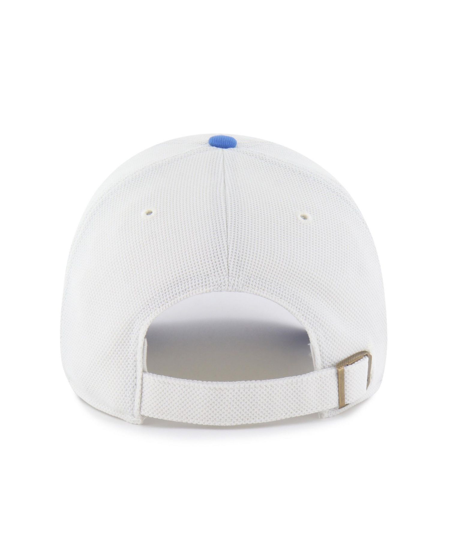 Men's White/Blue Detroit Lions Pique Patch Clean Up Adjustable Hat