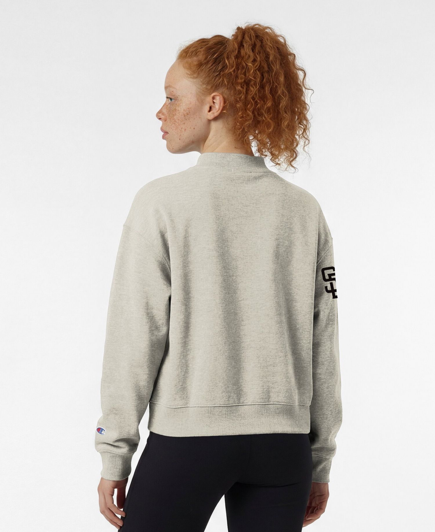 Women's San Diego Padres Triumph Tri-Blend Mock Neck Fleece-Lined Sweatshirt