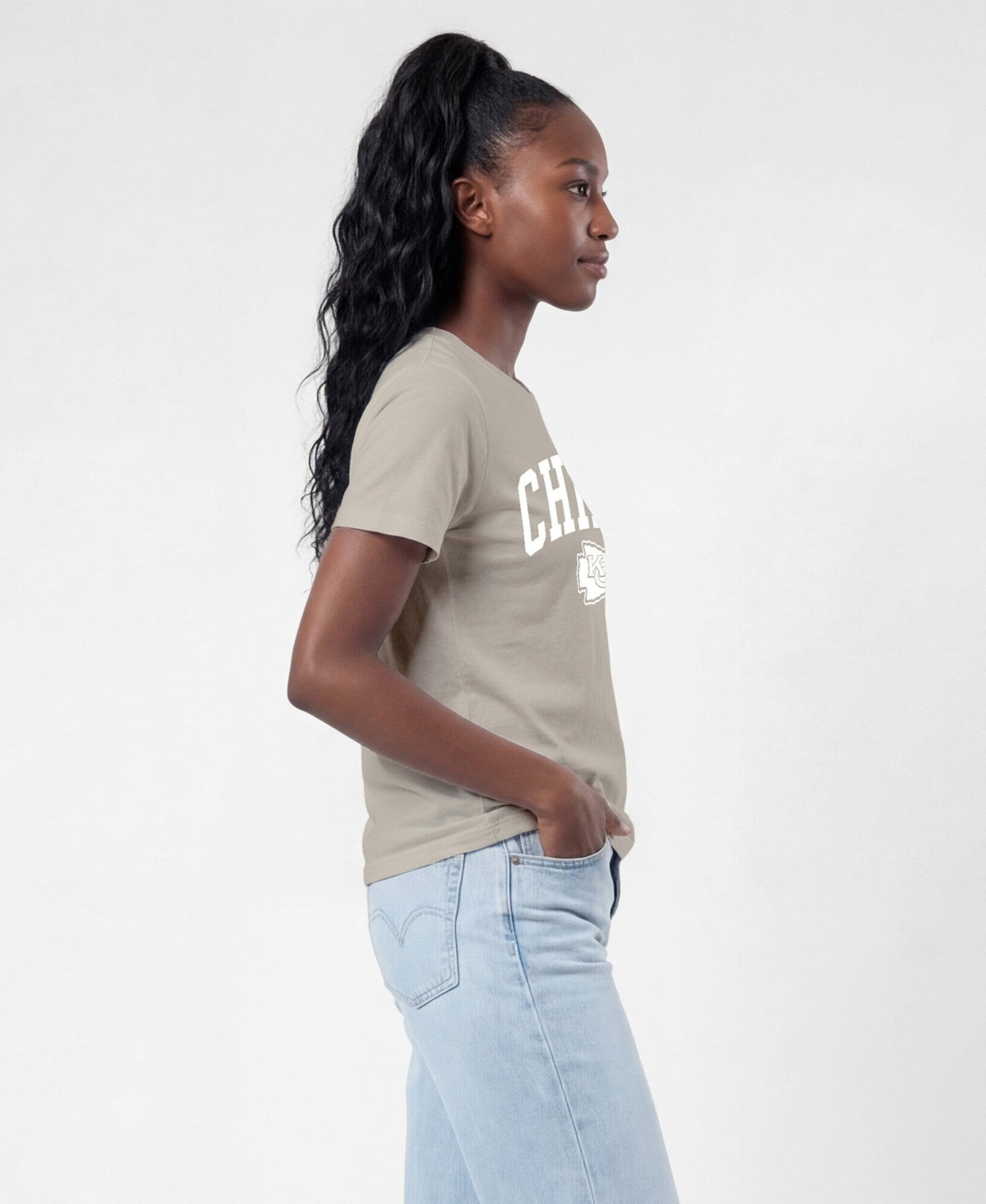 Champion Women's Cocoa Butter Kansas City Chiefs Screen-Print T-Shirt