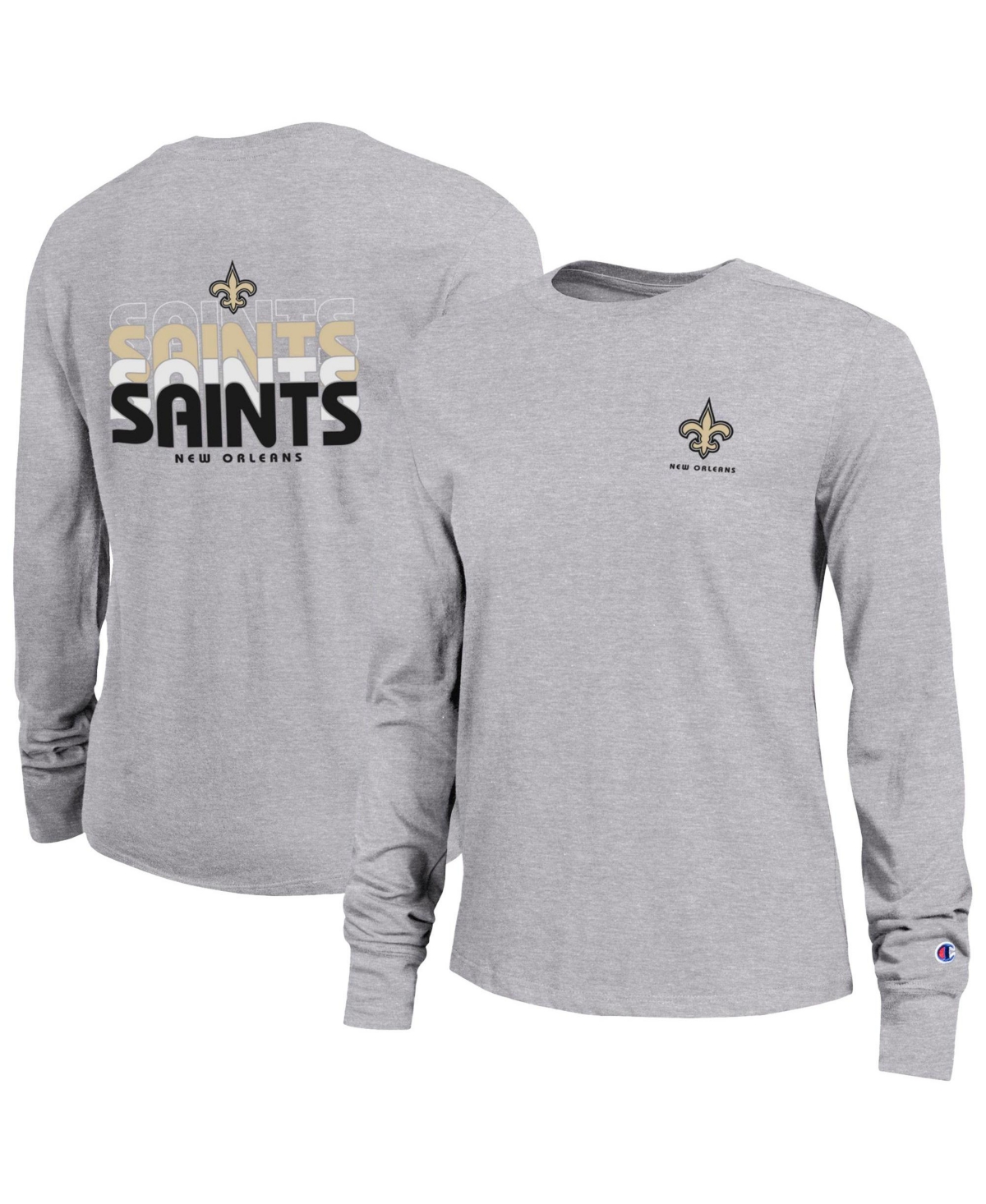 Champion Women's New Orleans Saints Long-Sleeve Crewneck T-Shirt