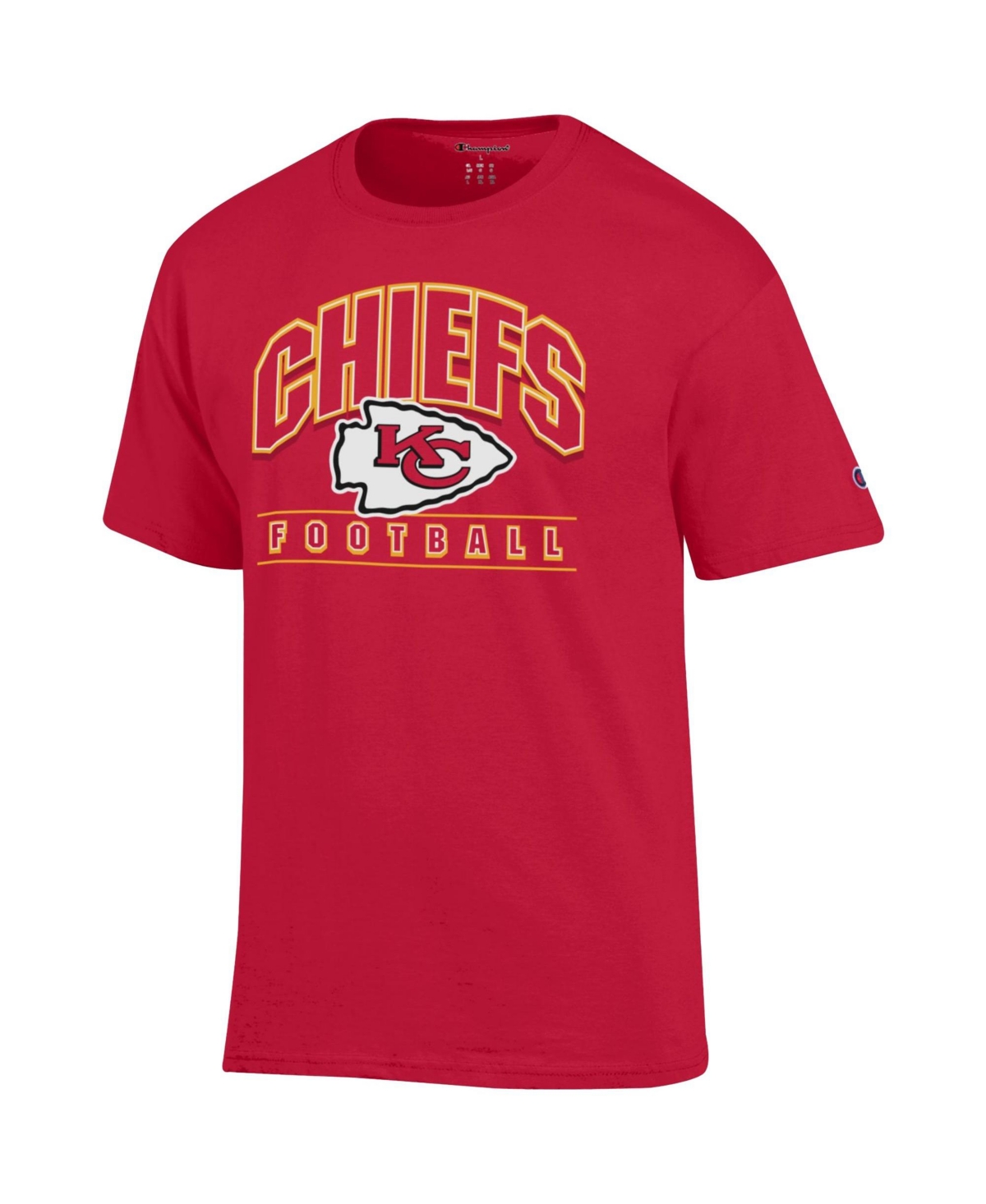 Champion Men's Kansas City Chiefs Screen print Crew neck Cotton-Blend T-Shirt
