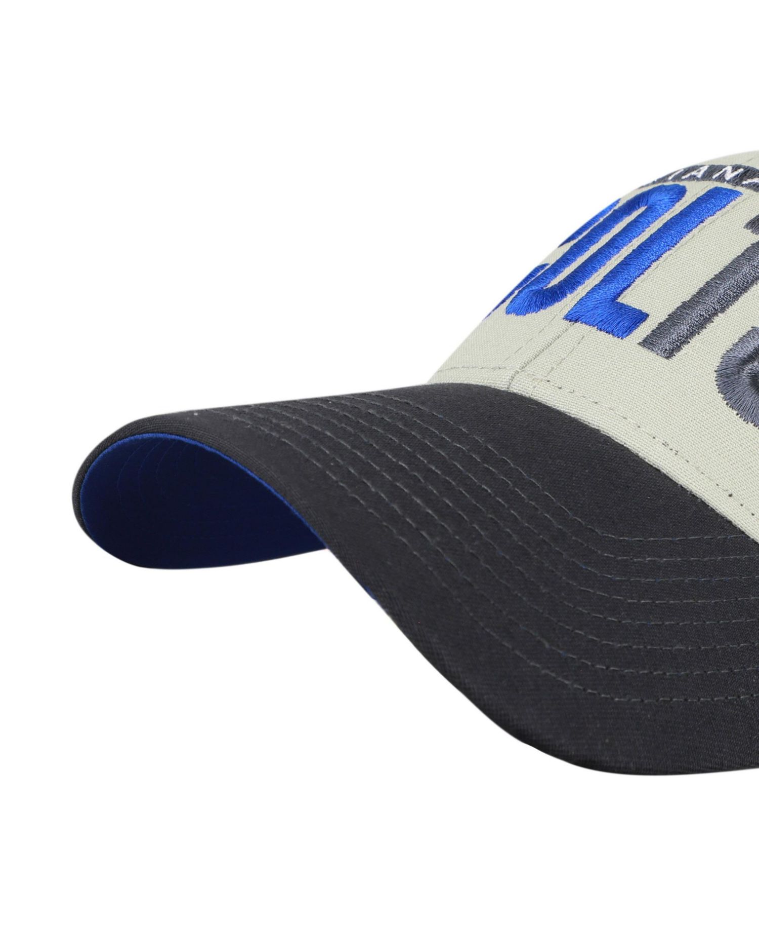 Men's Gray/Black Indianapolis Colts Half Block Text MVP Adjustable Hat