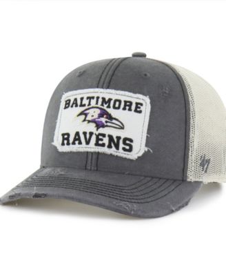 Men's Charcoal Baltimore Ravens Egremont Well-Worn Adjustable Trucker Hat
