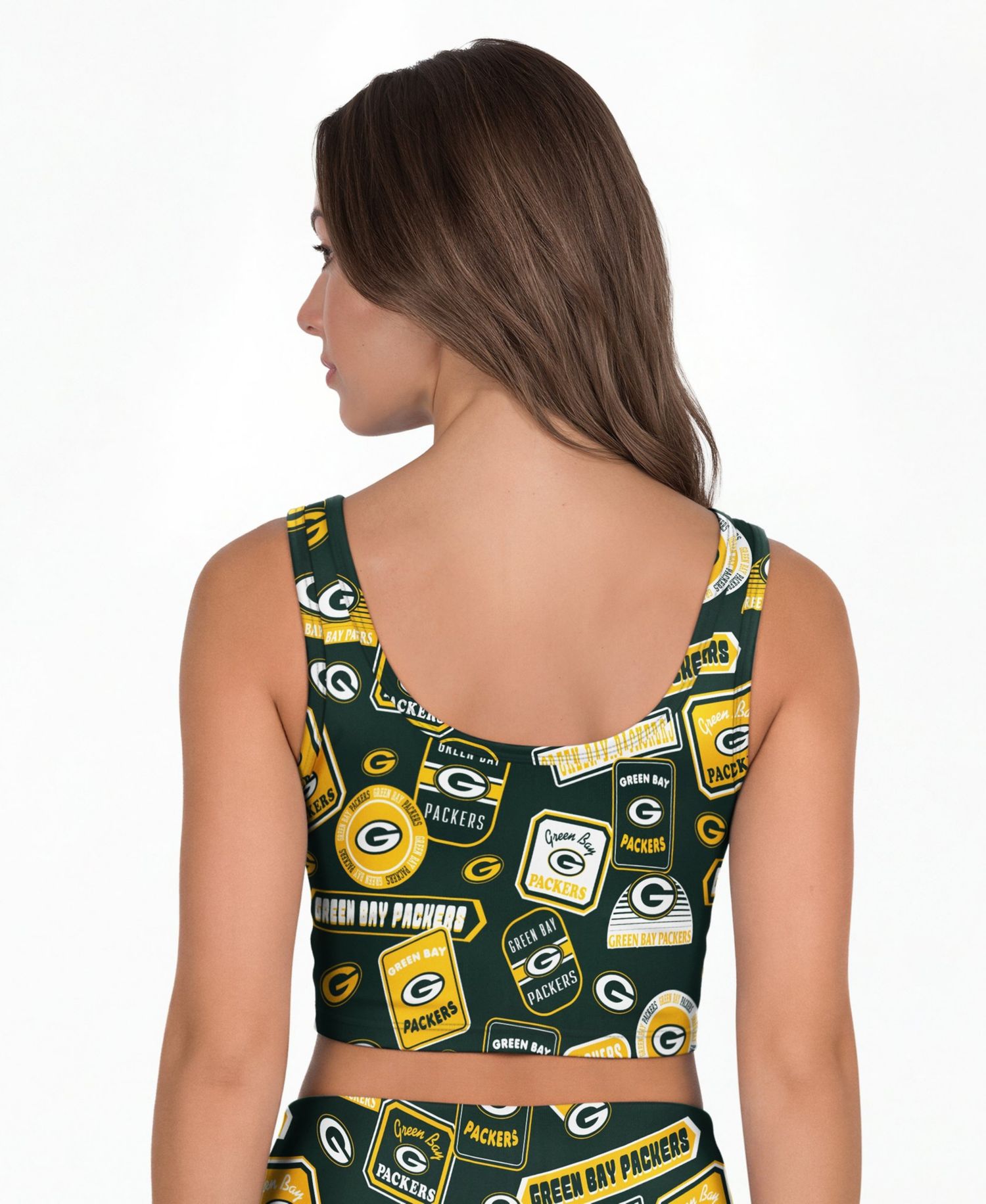 Women's Green Bay Packers Grady Wireless Allover-Print Bralette