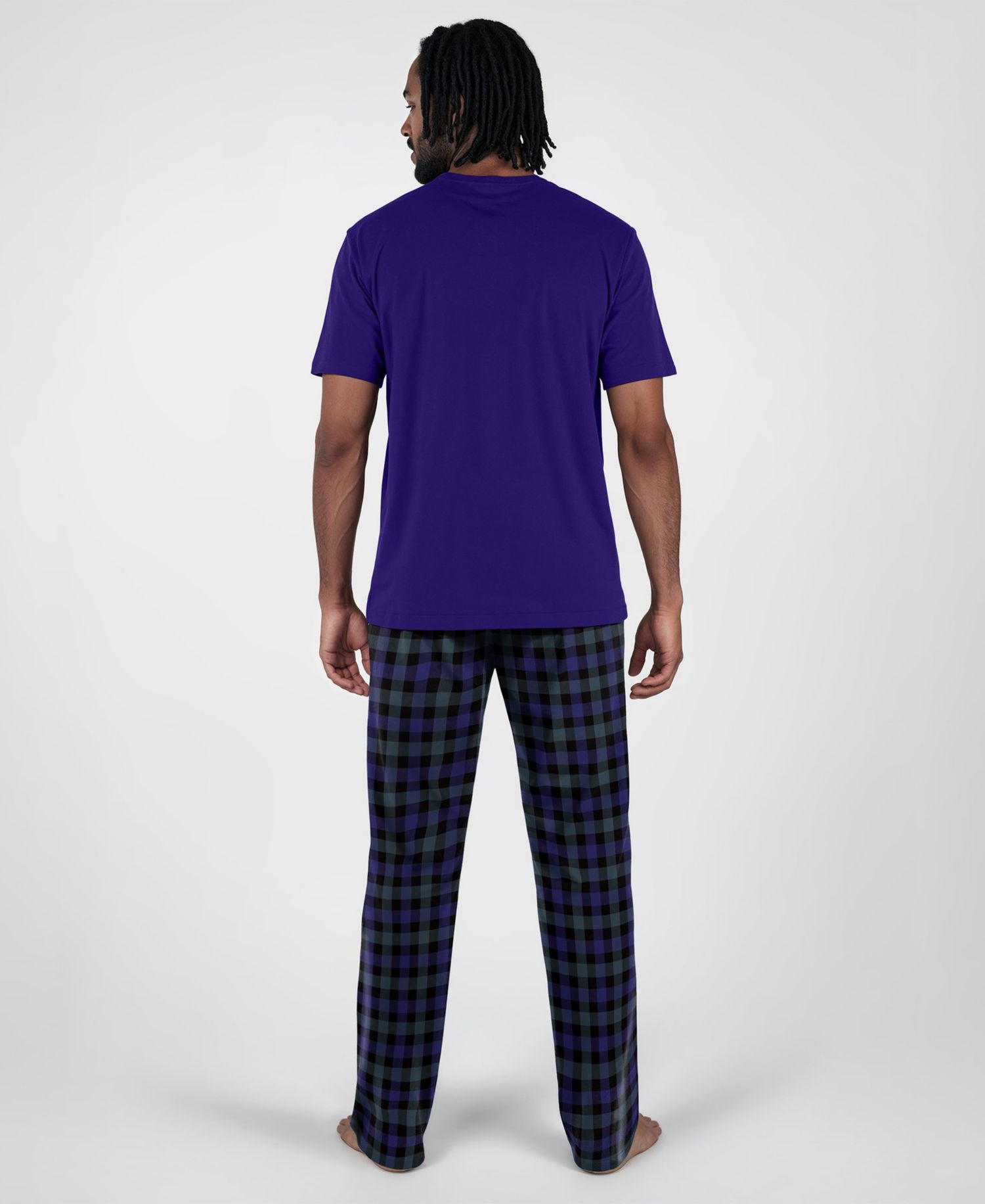 Men's Purple Baltimore Ravens Highland Sleep Set