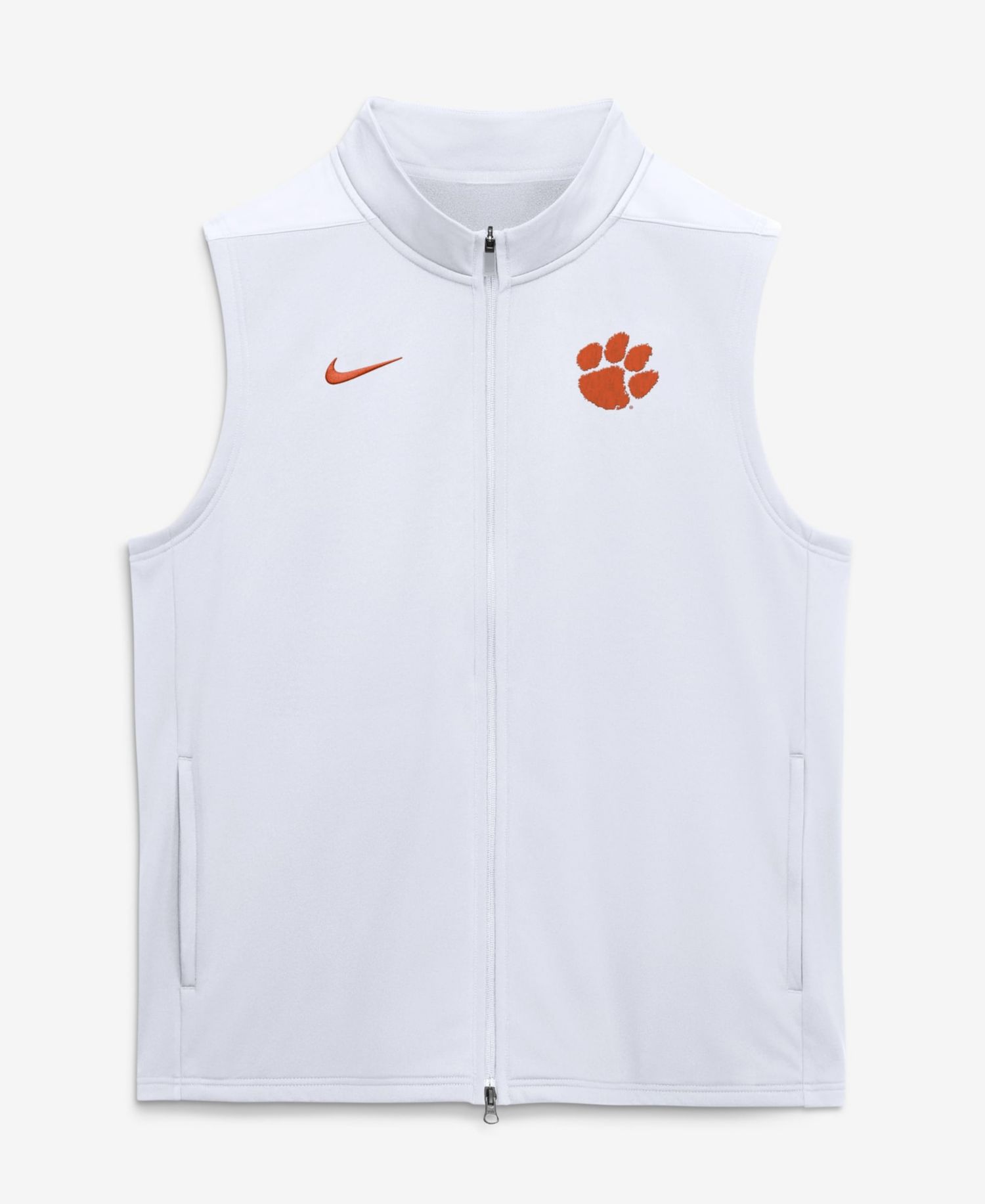 Men's White Clemson Tigers Primetime Victory Therma-FIT Full-Zip Vest