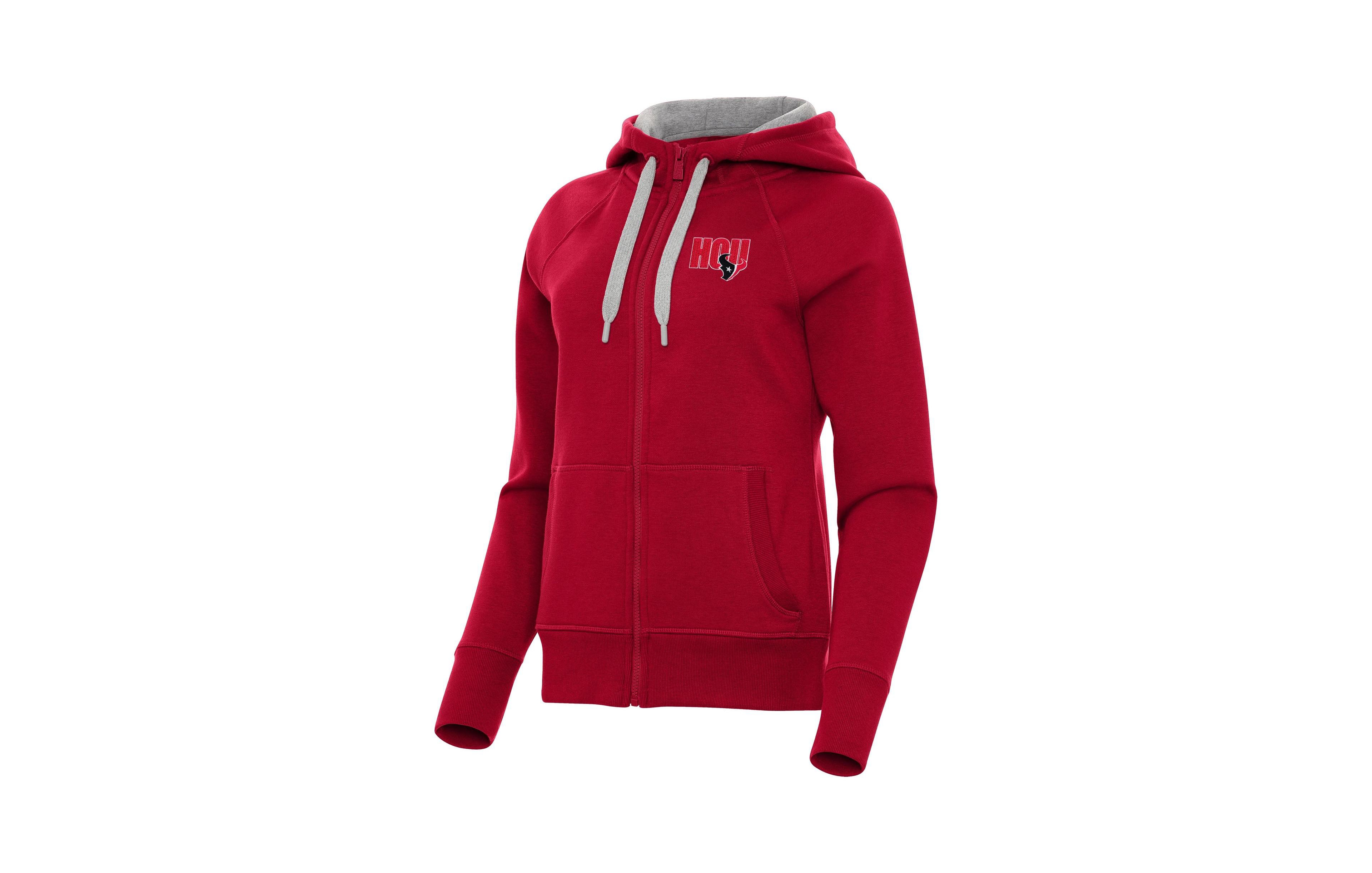 Antigua Women's Houston Texans Victory Graphic Full-Zip Hoodie