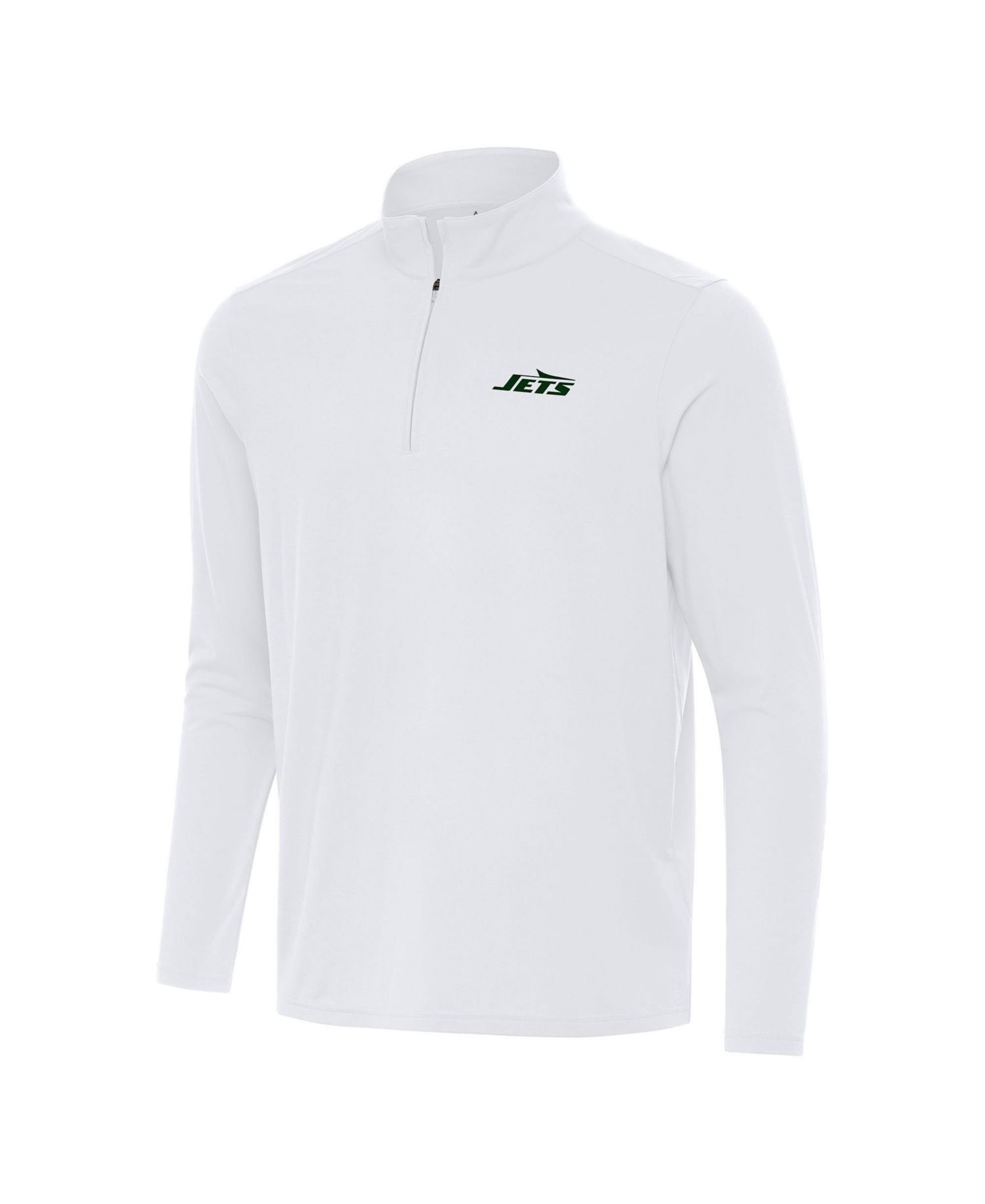 Men's White New York Jets Intent Quarter-Zip Pullover Jacket