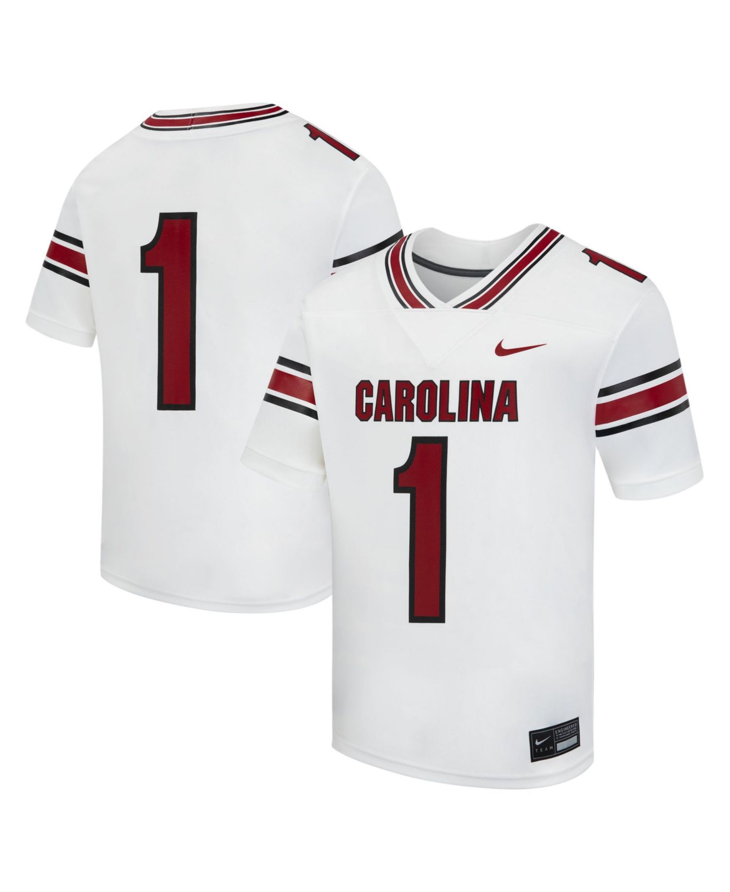 Big Boys' and Girls' South Carolina Gamecocks 1 Road Football Jersey