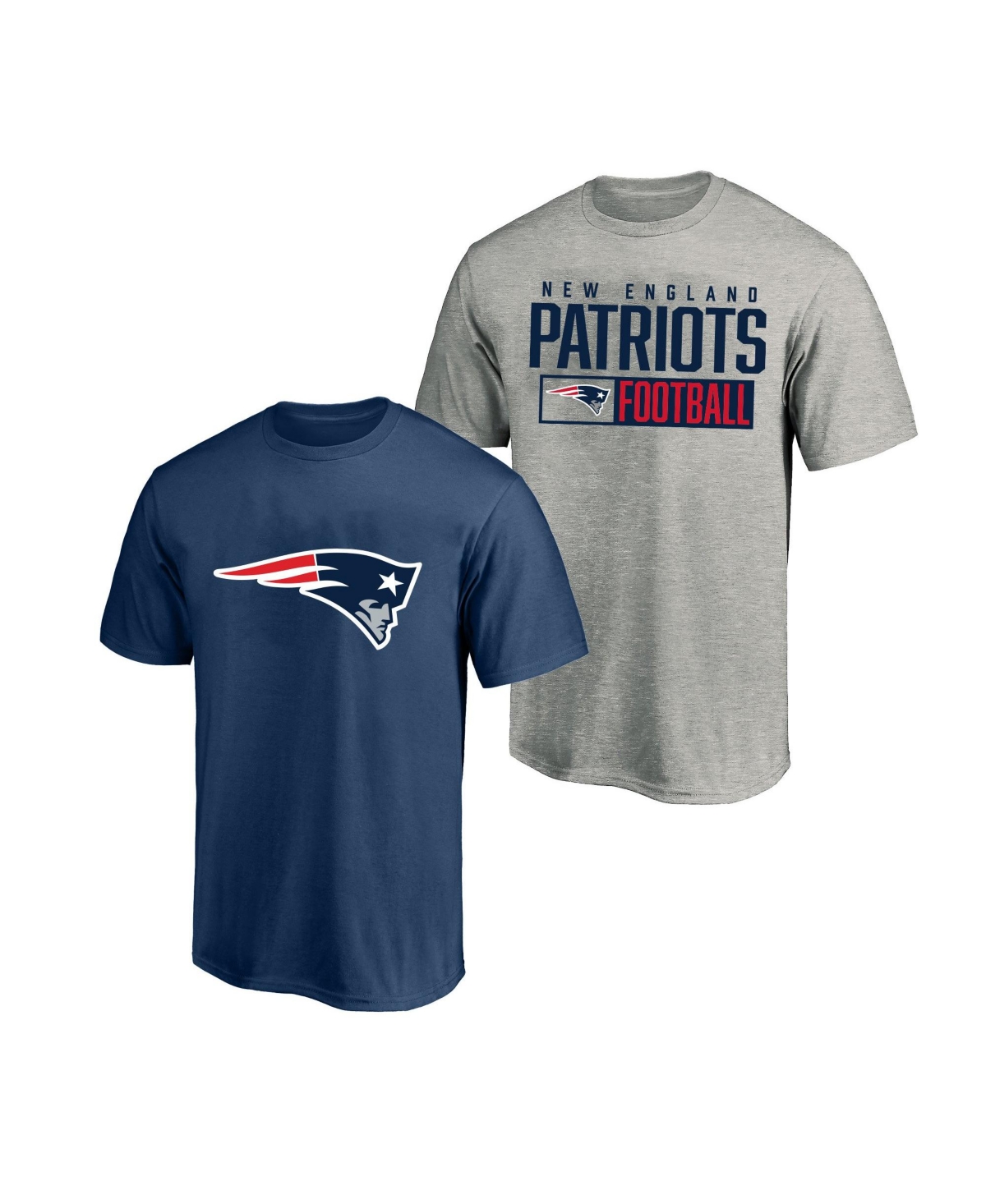 Fanatics Men's Big & Tall New England Patriots Classic-Fit Digitally-Printed T-Shirts, 2-Piece Set
