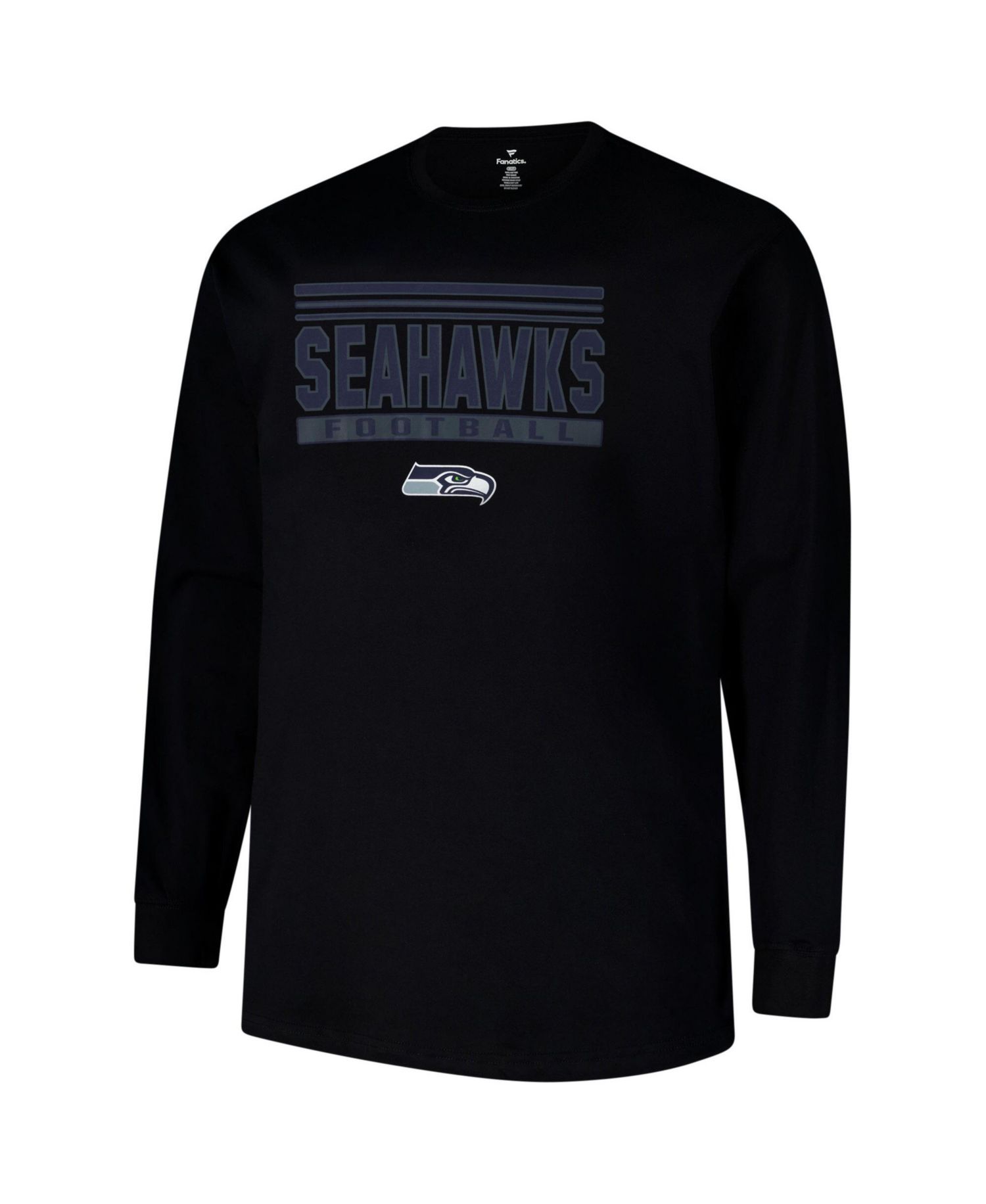 Men's Big & Tall Seattle Seahawks Profile Long-Sleeve Screen-Printed T-Shirt
