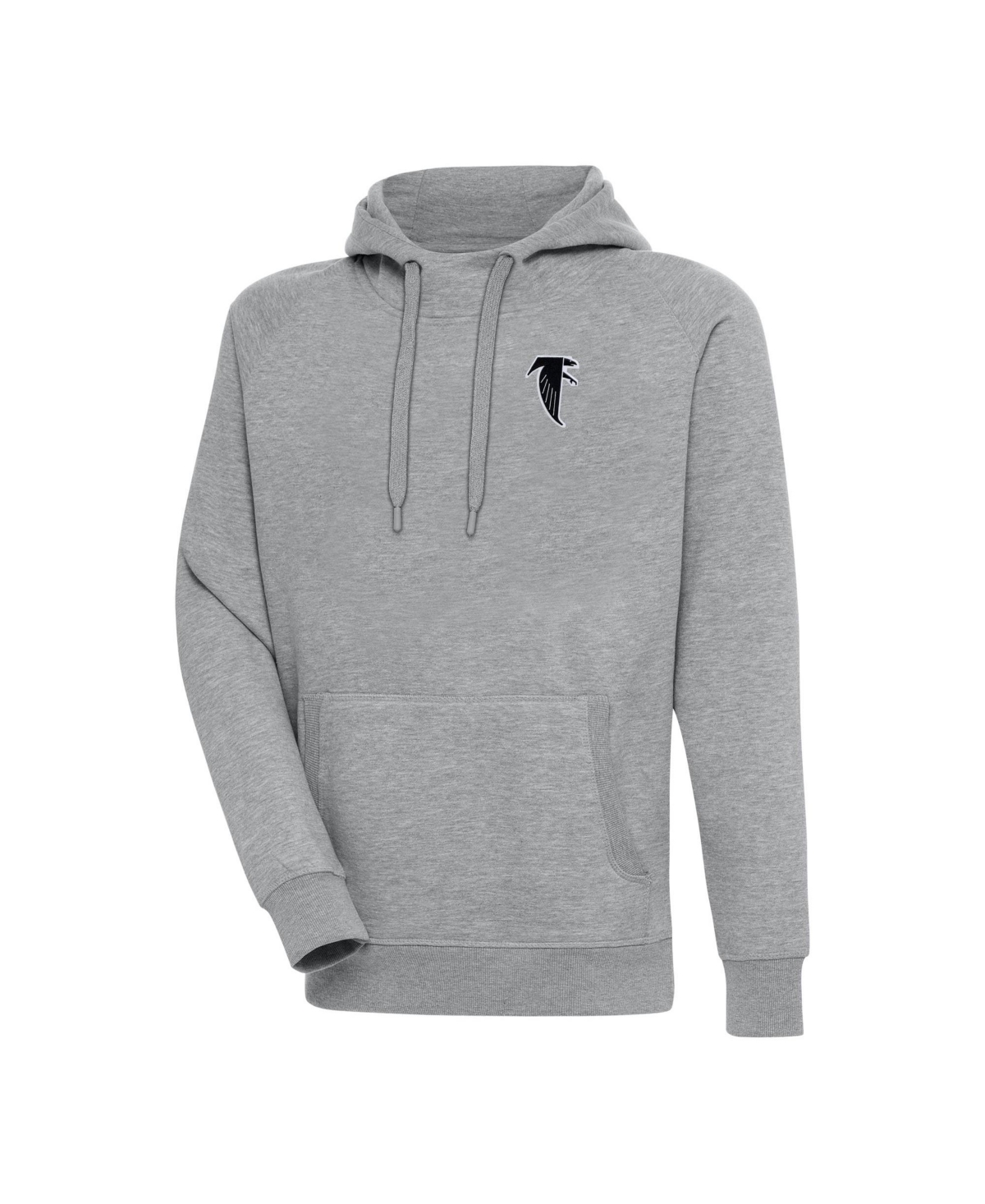 Men's Antigua Heather Gray Atlanta Falcons Throwback Logo Victory Pullover Hoodie