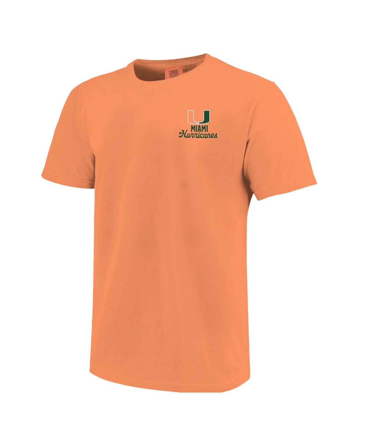 Image One Boys' 4-20 Miami Hurricanes Comfort Colors Mascot Overlay Pre-Washed T-Shirt