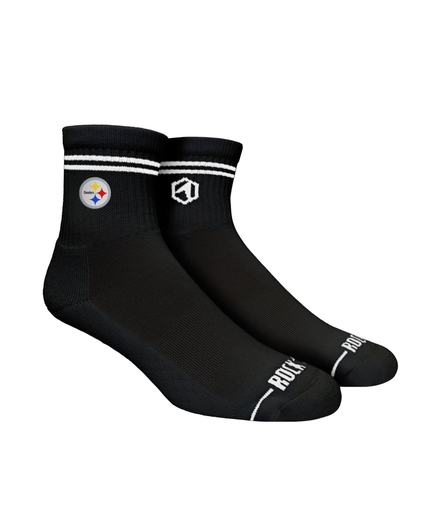 Rock Em Socks Носки Pittsburgh Steelers, укороченные, в полоску — Rock Em — фото 1