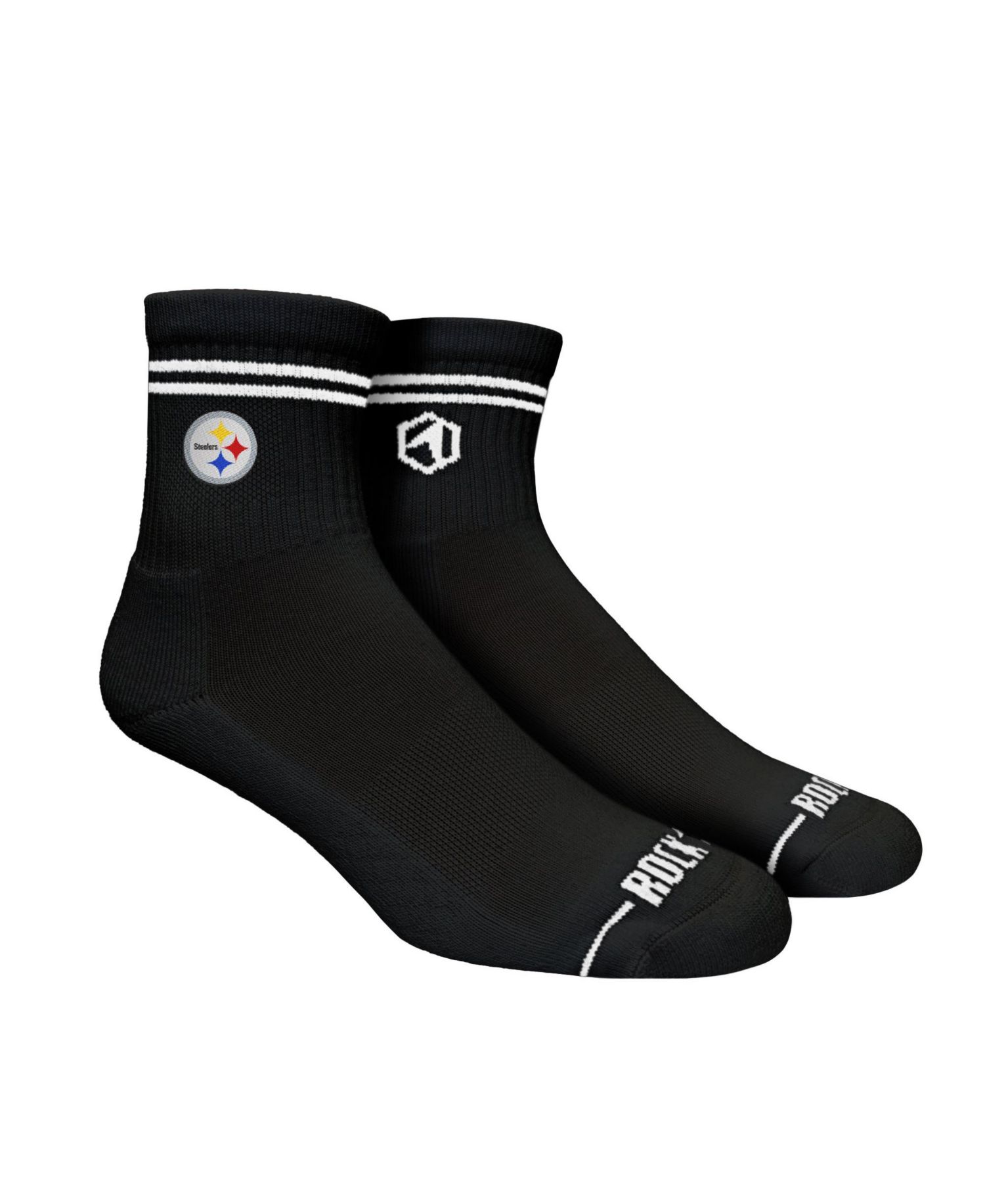 Men's and Women's Pittsburgh Steelers Stripe Quarter-Length Socks