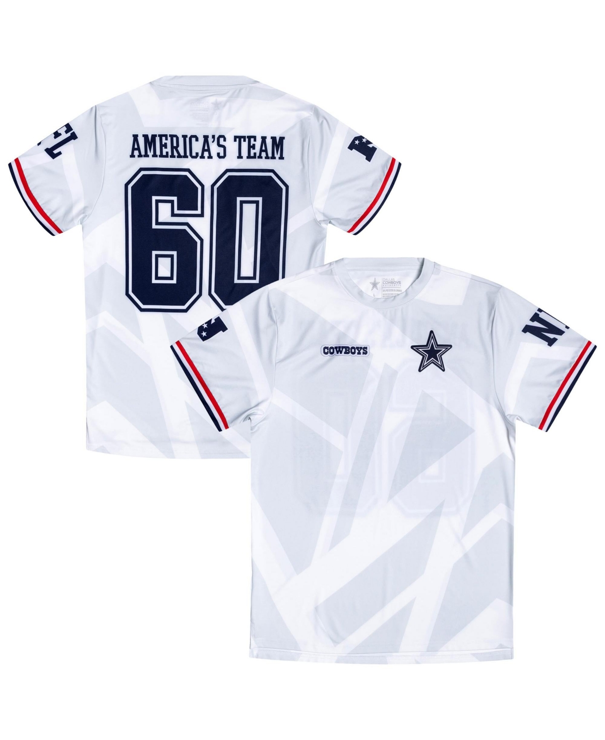 Dallas Cowboys Merchandise Boys' & Girls' 4-16 America's Team Fashion Soccer Top Crewneck Embroidered Applique Graphics T-Shirt