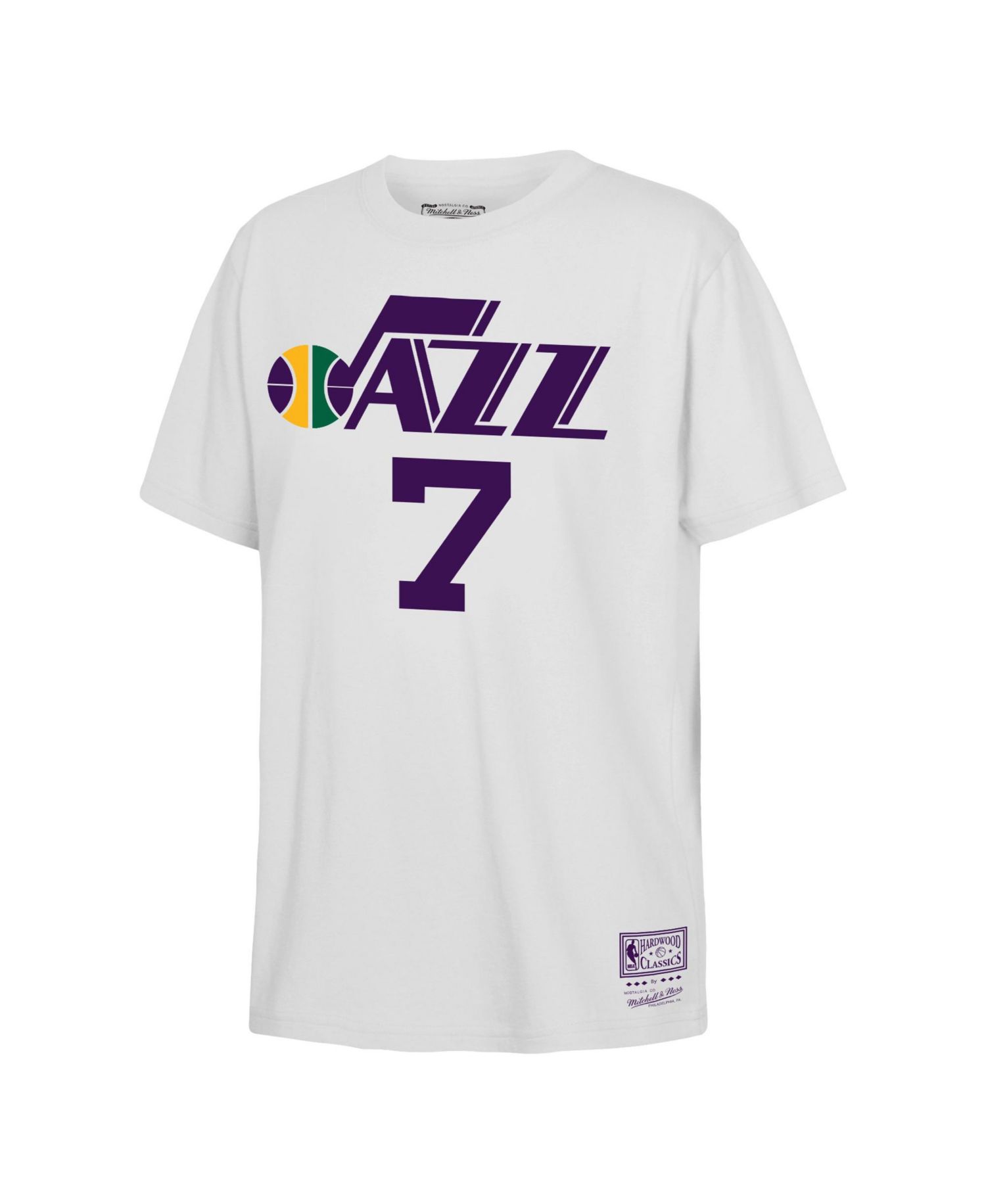 Big Boys and Girls Pete Maravich White Utah Jazz Hardwood Classics Name & Number T-Shirt