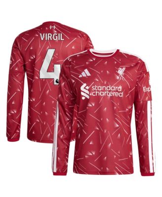 Men's Virgil van Dijk Red Liverpool 2026/27 Home Replica Long Sleeve Jersey