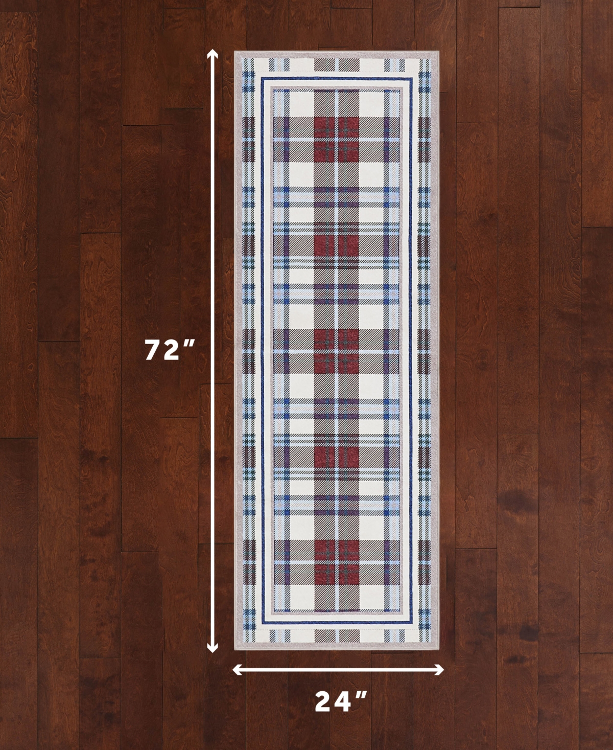 Eddie Bauer Non-Skid Printed Washable Runner Rug, 72" x 24"