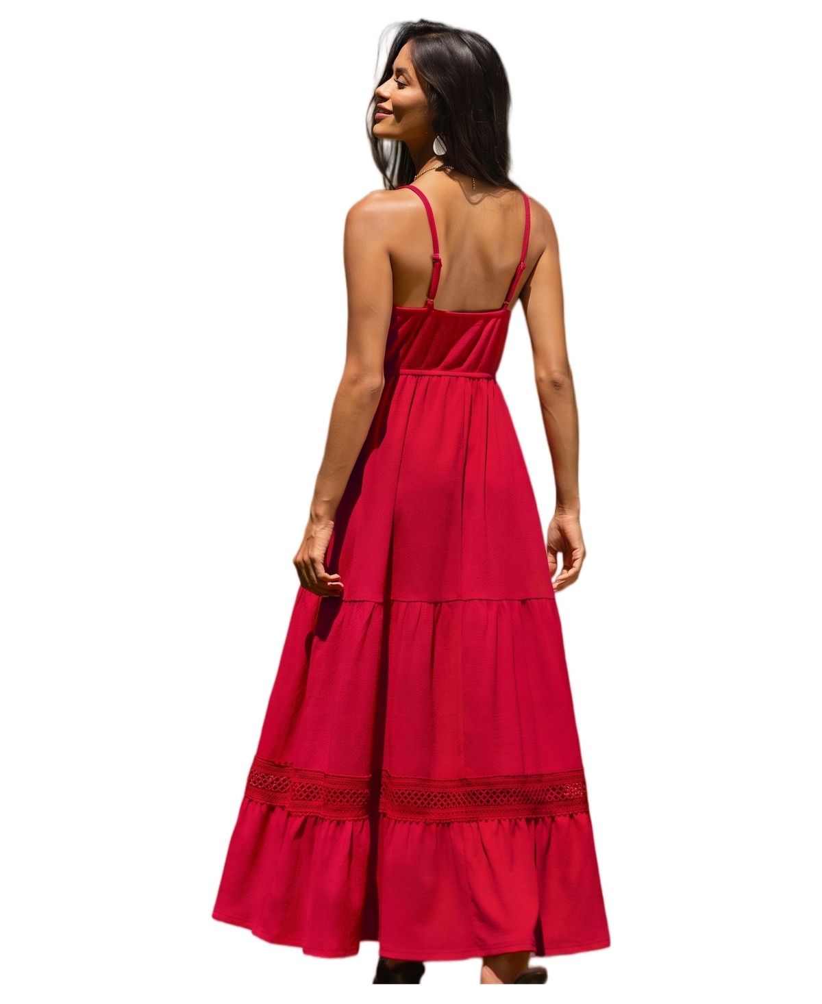Cupshe Women's V-Neck Beach Maxi Dress