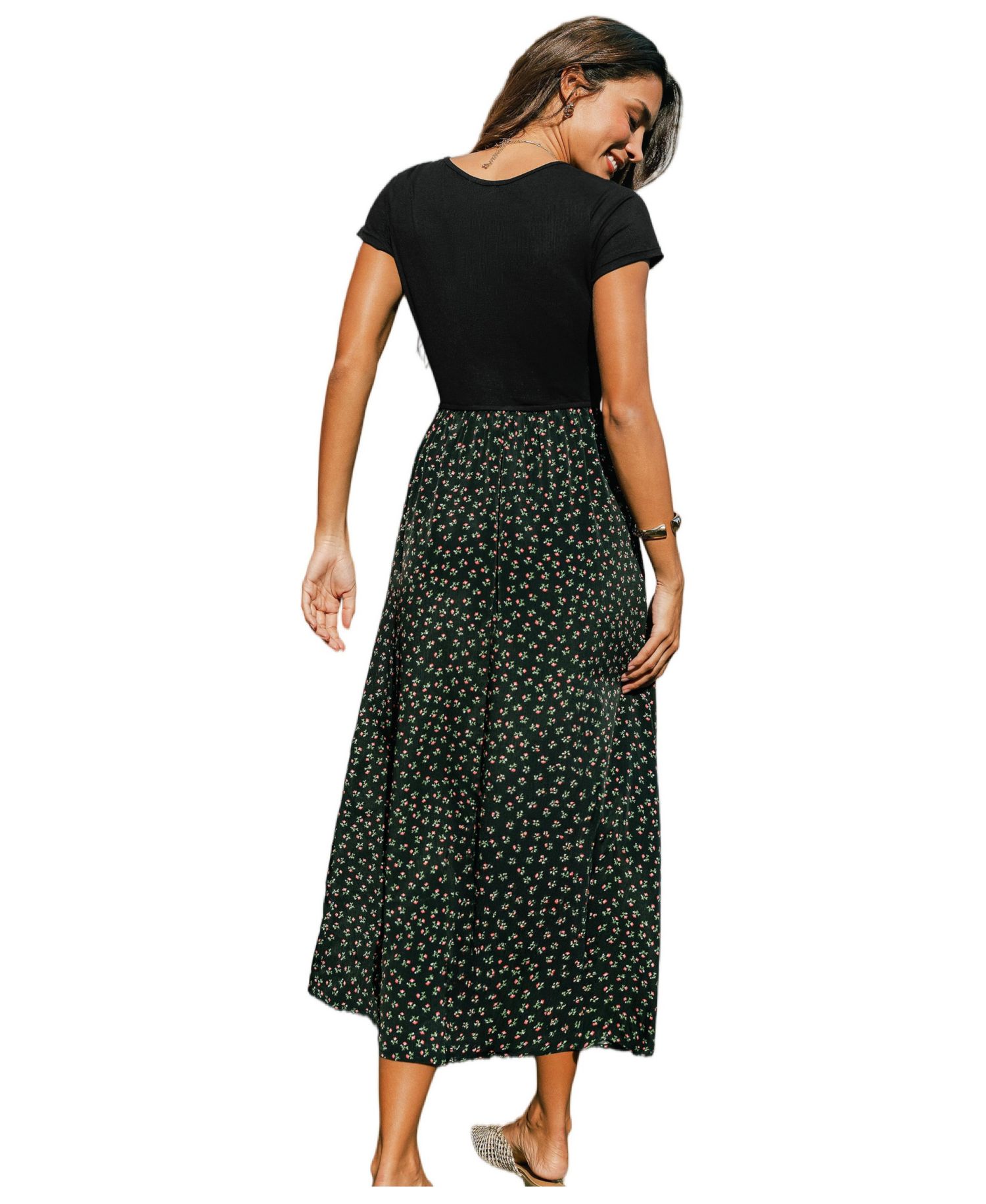 Women's Feeling Free Floral-Print Square-Neck Maxi Dress