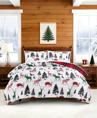 Winter Scene Deer 3-Piece Comforter Sets
