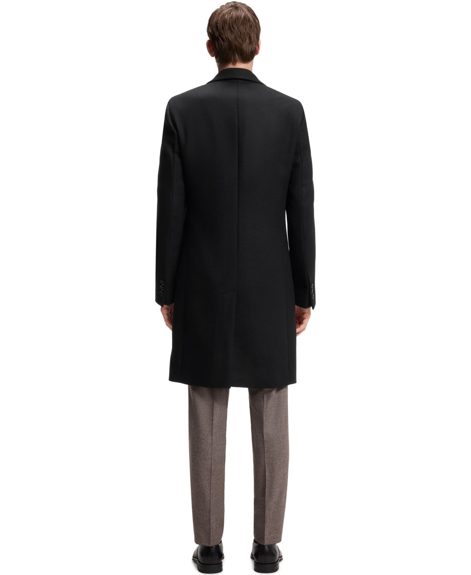 Men's Slim-Fit Formal Wool-Blend Coat