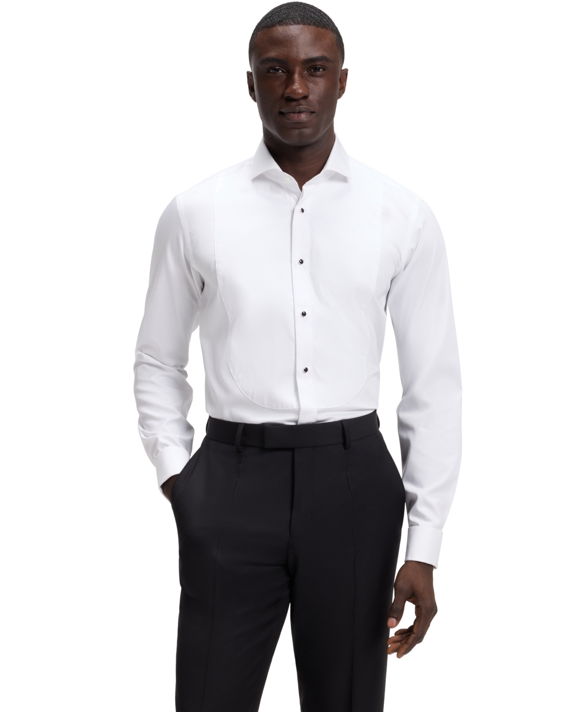 Boss by Hugo Men's Wrinkle-Free Cotton Poplin Regular-Fit Dress Shirt