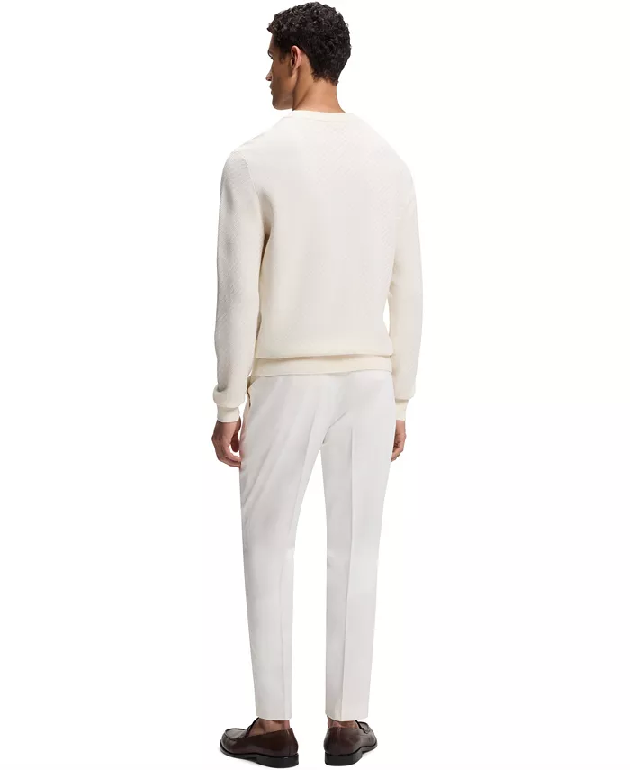 Men's Cotton Diagonal-Knit Regular-Fit Sweater - thumbnail 8