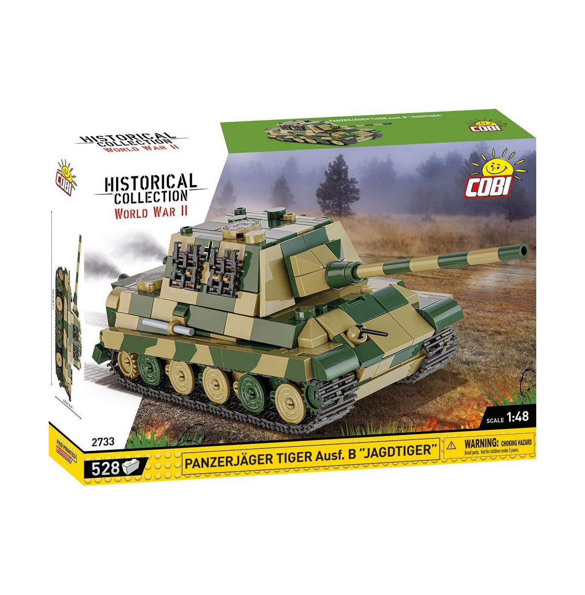 Cobi German World War Ii Historical Collection Panzerjager Tiger Ausf. B "Jagdtiger" 528-Piece Building Set, Ages 8+