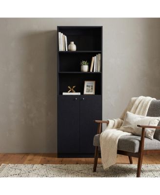 71" Five Tier Bookcase with Two doors