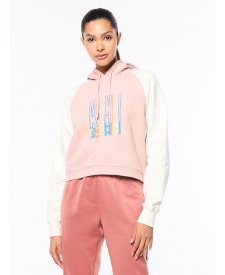 Women's Lia Cropped Color-Blocked Raglan Hoodie