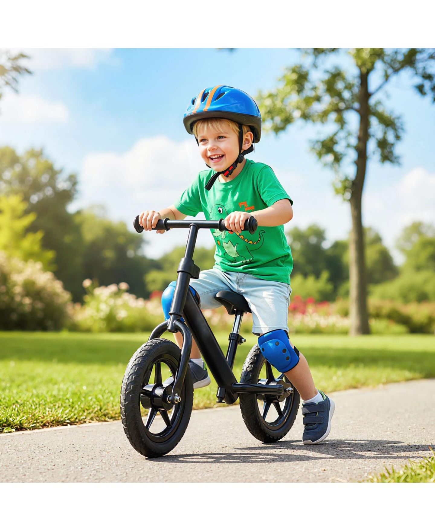 Детская игрушка Mecale 33" Lightweight Adjustable Balance Bike, 55-lb Capacity, Ages 2-5, цвет: Чёрный — фото 10