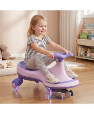 Wiggle Car 27" Flashing Wheels Ride-On Toy, 110-lb Capacity, Ages 2+