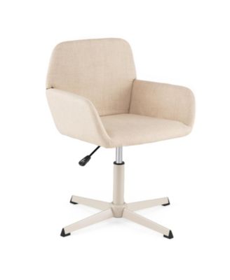 Fabric Upholstered Accent Chair with Heavy-duty Metal Cross Base for Home Office