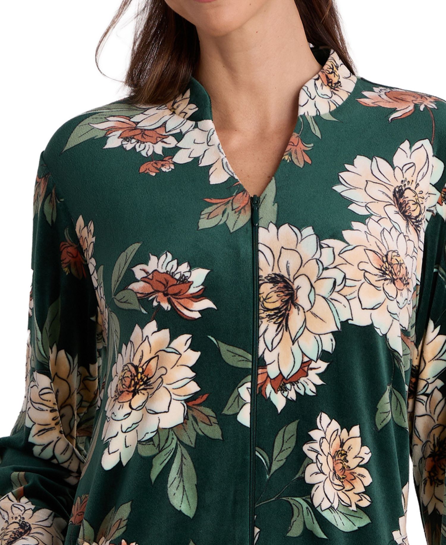 Women's Fleece Zip-Front Robe