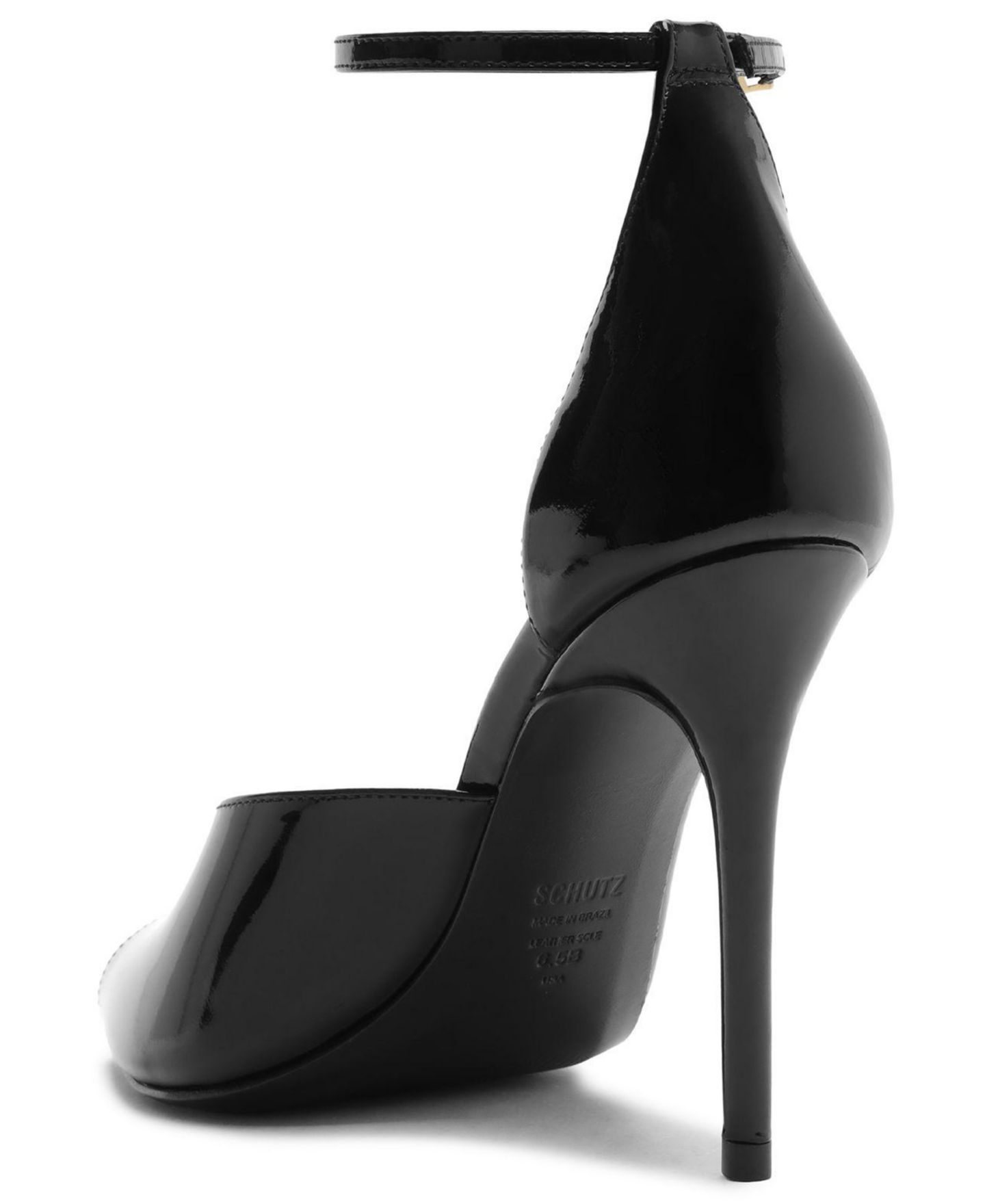 Женские туфли Schutz Ingrid Lace Ankle Strap Pumps, цвет: Чёрный — фото 7